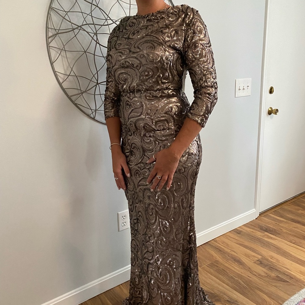 Badgley Mischka full sequin evening gown